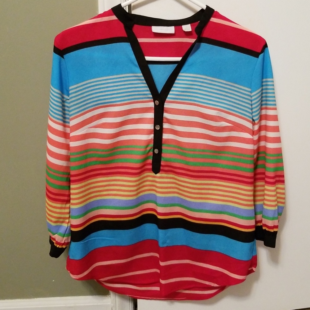 NY&Company sheer blouse 3/4 sleeves